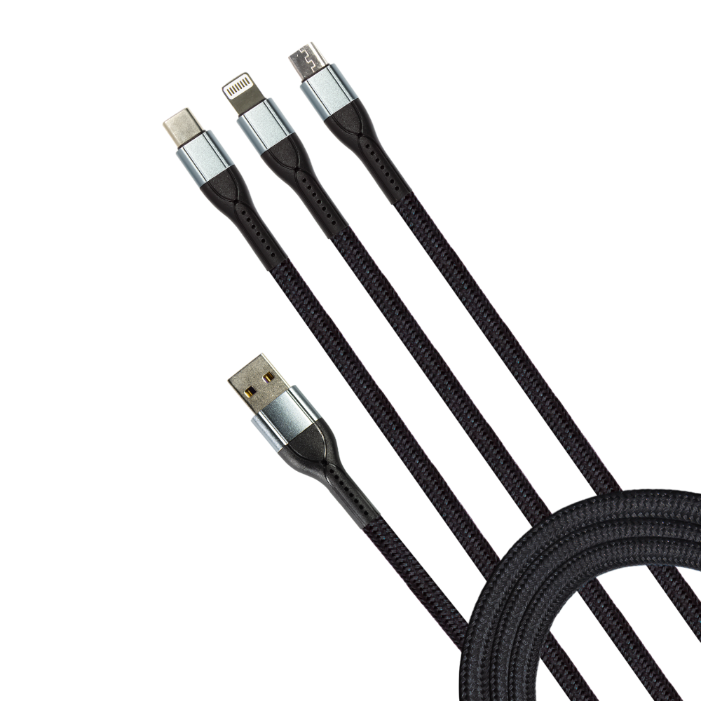 PF168- Panther Force 3 in 1 Cable - Seamless Connectivity, Uninterrupted Power PF168- Panther Force 3 in 1 Cable - Seamless Connectivity, Uninterrupted Power